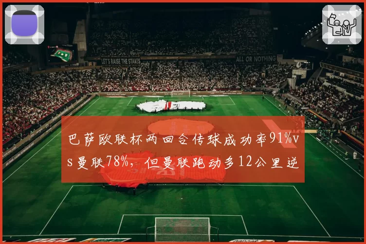 巴萨欧联杯两回合传球成功率91%vs曼联78%，但曼联跑动多12公里逆转晋级